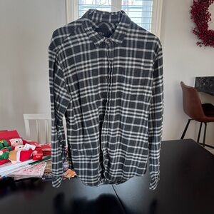 Rails Black and White Checkered Men's Shirt
